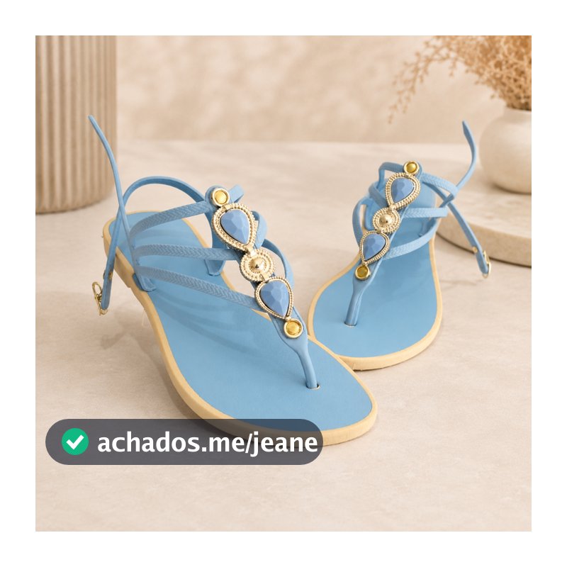 Rasteira Feminina Pedraria Sandalia Feminino Papete Dia a Dia Confortável