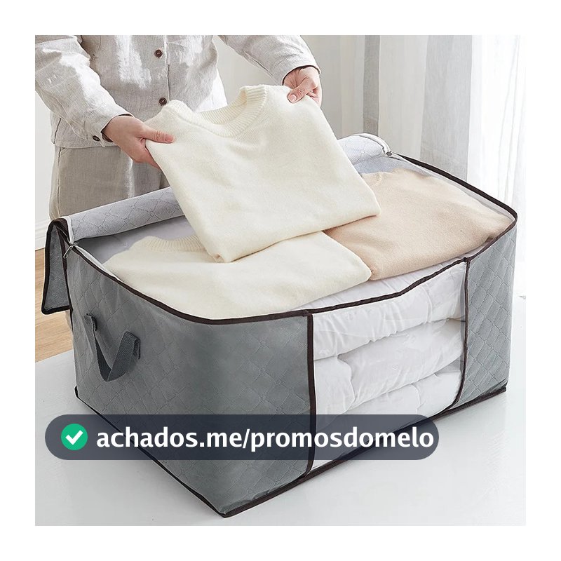 Caixa Saco Organizador Cobertor Casaco Guarda Roupa Ecológico Anti-Poeira Umidade Insetos Multiuso