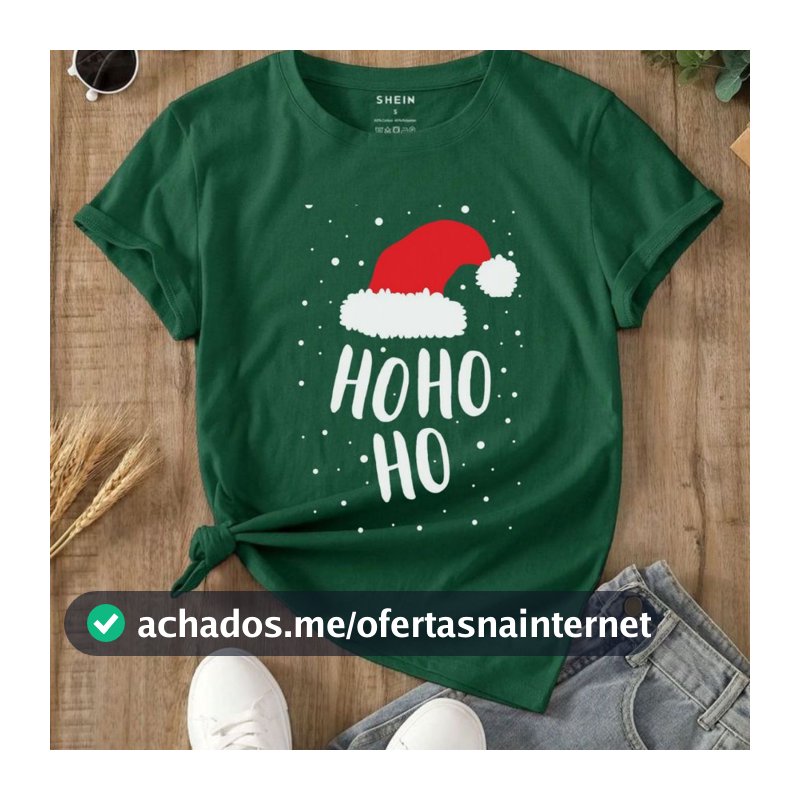 Blusa camiseta de Natal 100% algodão leve básica