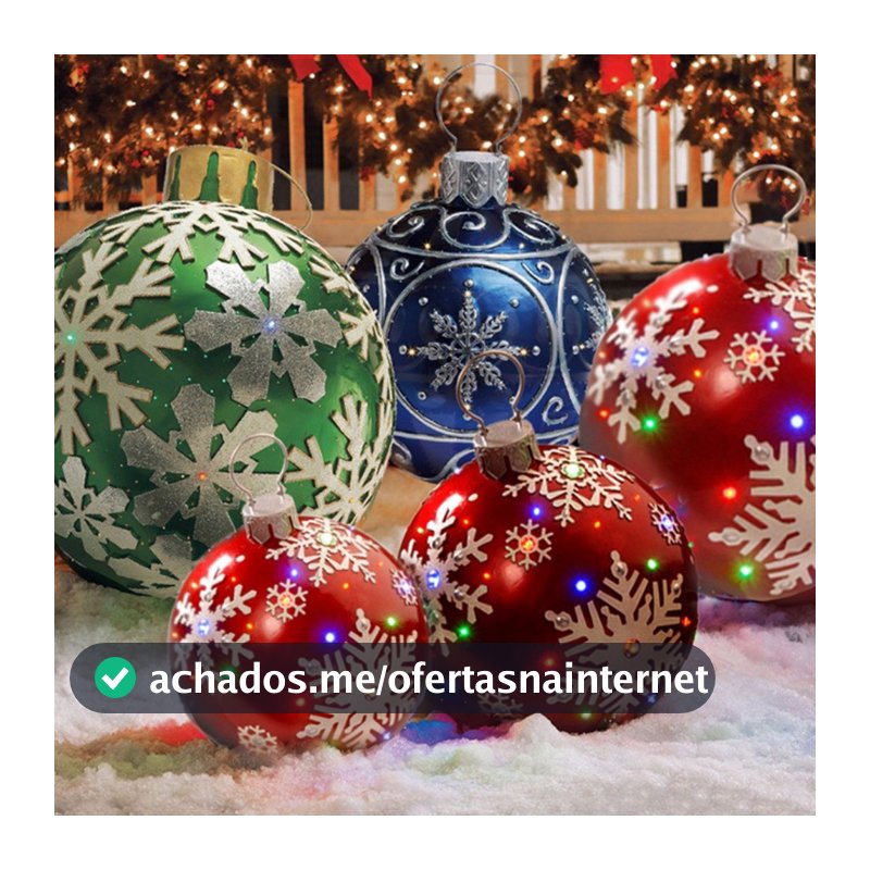 A Bola Inflável Do Natal PVC De 60cm Ornamenta Grande Sopro Para O Quintal