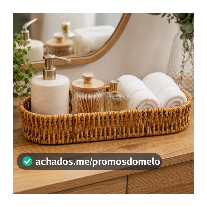 CESTO ORGANIZADOR DE PLASTICO TIPO VIME OVAL 24X9X4CM