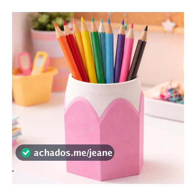 Porta Lápis Formato de Lápis Criativo Organizador Mesa Infantil Decorativo