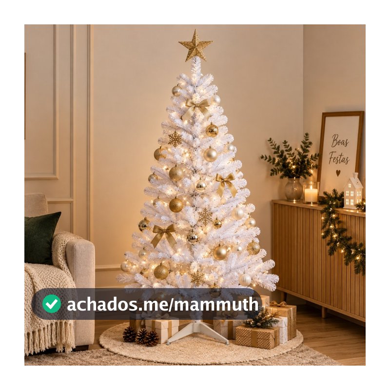Árvore De Natal 1,50m Branca Decoração Natalina