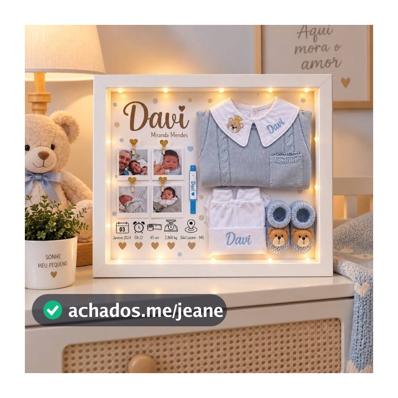 Quadro eternização Roupa Bebê