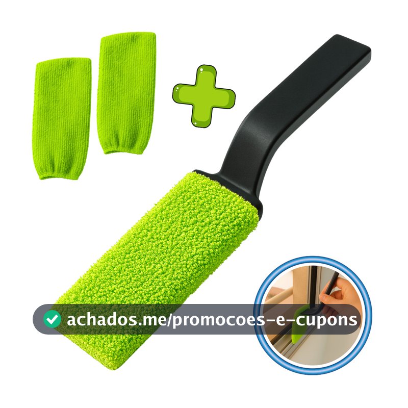 Espátula Limpa Box com Pano de Microfibra | Limpa Trilhos, Box, Cantos e Frestas | Escolha seu Kit