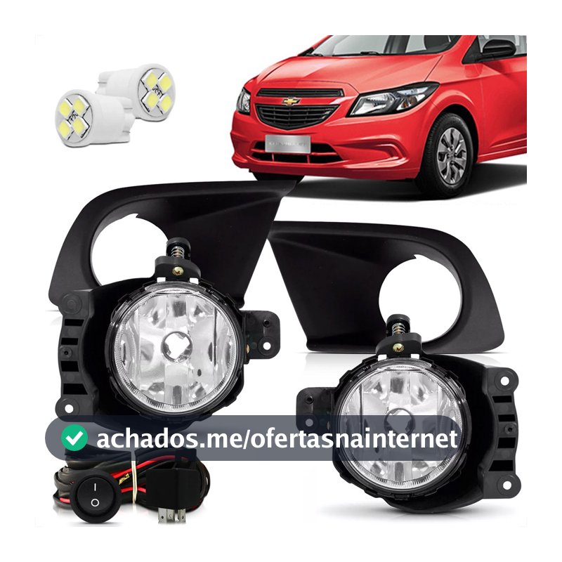 Kit Farol Milha Neblina Auxiliar Onix Prisma Joy Ls 2015 A 2019