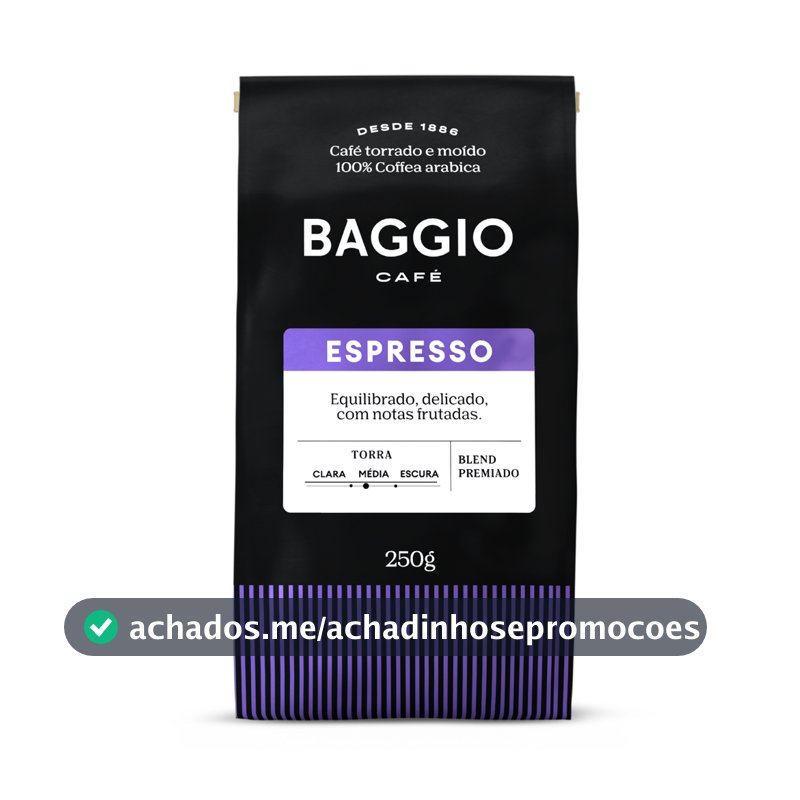 Baggio Café - Café Torrado e Moído - Blend Premiado -  Espresso 250g