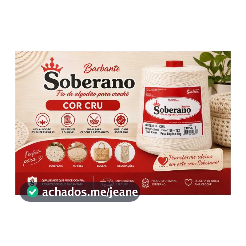 BARBANTE CRU SOBERANO ECO BRASIL 1KG