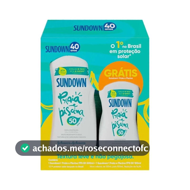 Kit Protetor Solar Corporal 50 FPS 200 ml + 120 ml - Praia e Piscina - Sundown