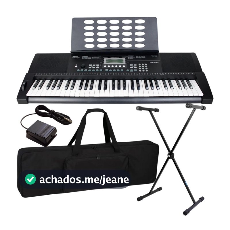 Kit Teclado Musical Roland Revas Kb330 Teclas Sensitivas + Capa Suporte Pedal