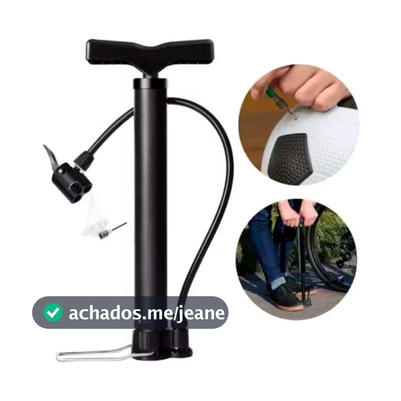 Bomba De Ar Encher Pneu Bicicleta Moto Bola Balão Piscina Forte Compacta e Leve
