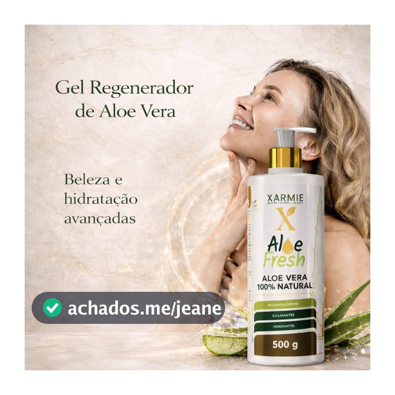 XARMIE Puro Gel de Babosa Regeneradora para pele e cabelos 500g Natural 100% ALOE FRESH