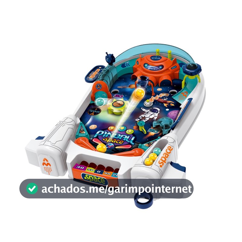 Jogo Pinball Espacial Fliperama Infantil Brinquedo Retrô Competitivo E Divertido - DM Toys