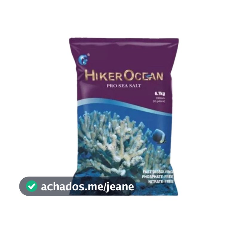 Sal Marinho Hiker Ocean Pro Sea Salt 6.7kg Rende 200L P/ Aquário